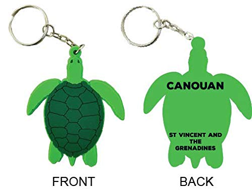 Canouan St Vincent and The Grenadines Souvenir Green Turtle Keychain