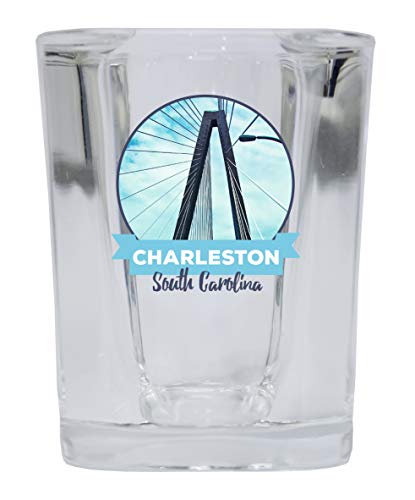 Charleston South Carolina Arthur Ravenel Bridge Trendy Family Souvenir Square Shot Glass