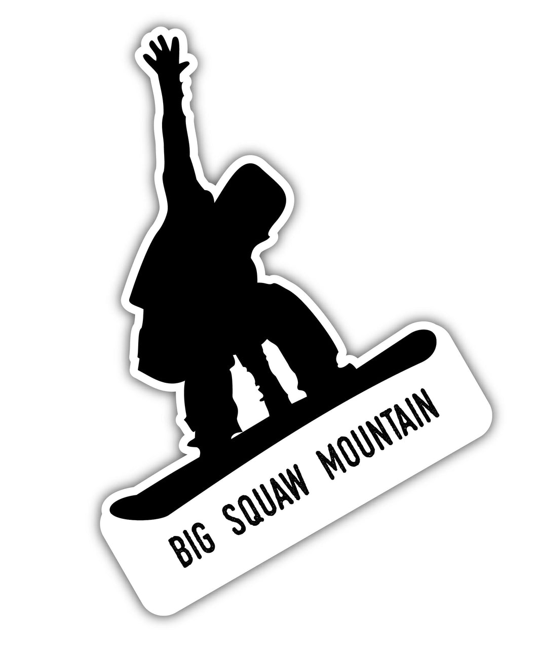 Big Squaw Mountain Maine Ski Adventures Souvenir 4 Inch Vinyl Decal Sticker Board Design