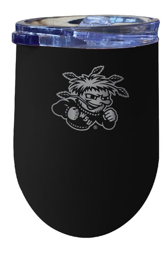 Wichita State Shockers NCAA Laser-Etched Wine Tumbler - 12oz  Stainless Steel Insulated Cup