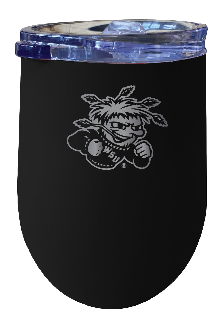 Wichita State Shockers 12 oz Etched Insulated Wine Stainless Steel Tumbler - Choose Your Color