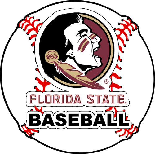 Florida State Seminoles 4-Inch Round Baseball NCAA Passion Vinyl Decal Sticker
