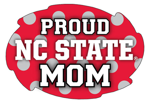 NC State Wolfpack 5x6-Inch Swirl Shape Proud Mom NCAA - Durable School Spirit Vinyl Decal Perfect Gift for Mom