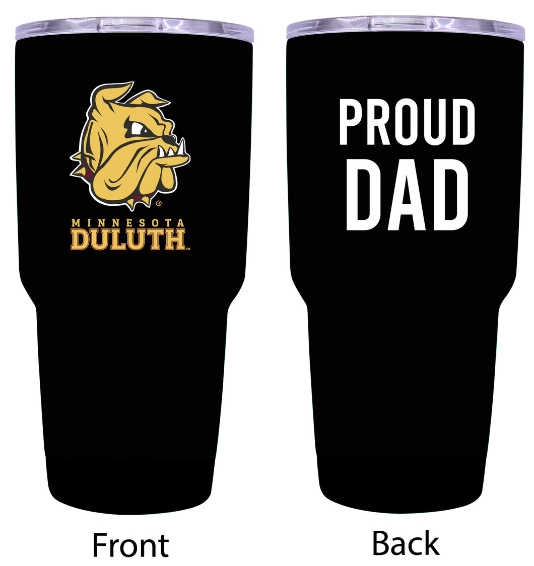 Minnesota Duluth Bulldogs Proud Dad 24 oz Insulated Stainless Steel Tumbler Black