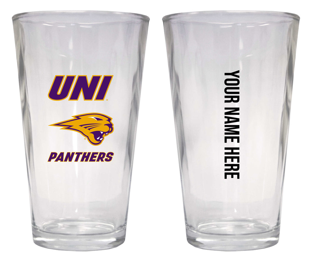 Customizable NCAA Northern Iowa Panthers 16 oz Pint Glass – Perfect Gift Personalized With your own  or any fan name