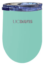 Load image into Gallery viewer, UC Davis Aggies 12 oz Etched Insulated Wine Stainless Steel Tumbler - Choose Your Color
