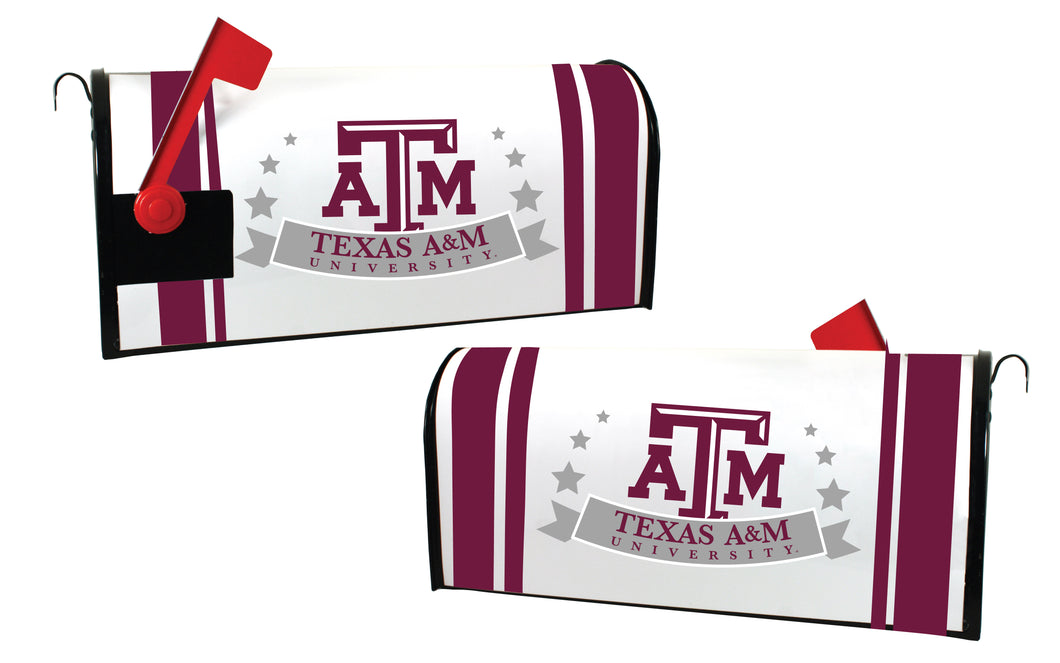 Texas A&M Aggies NCAA Officially Licensed Mailbox Cover Logo and Stripe Design