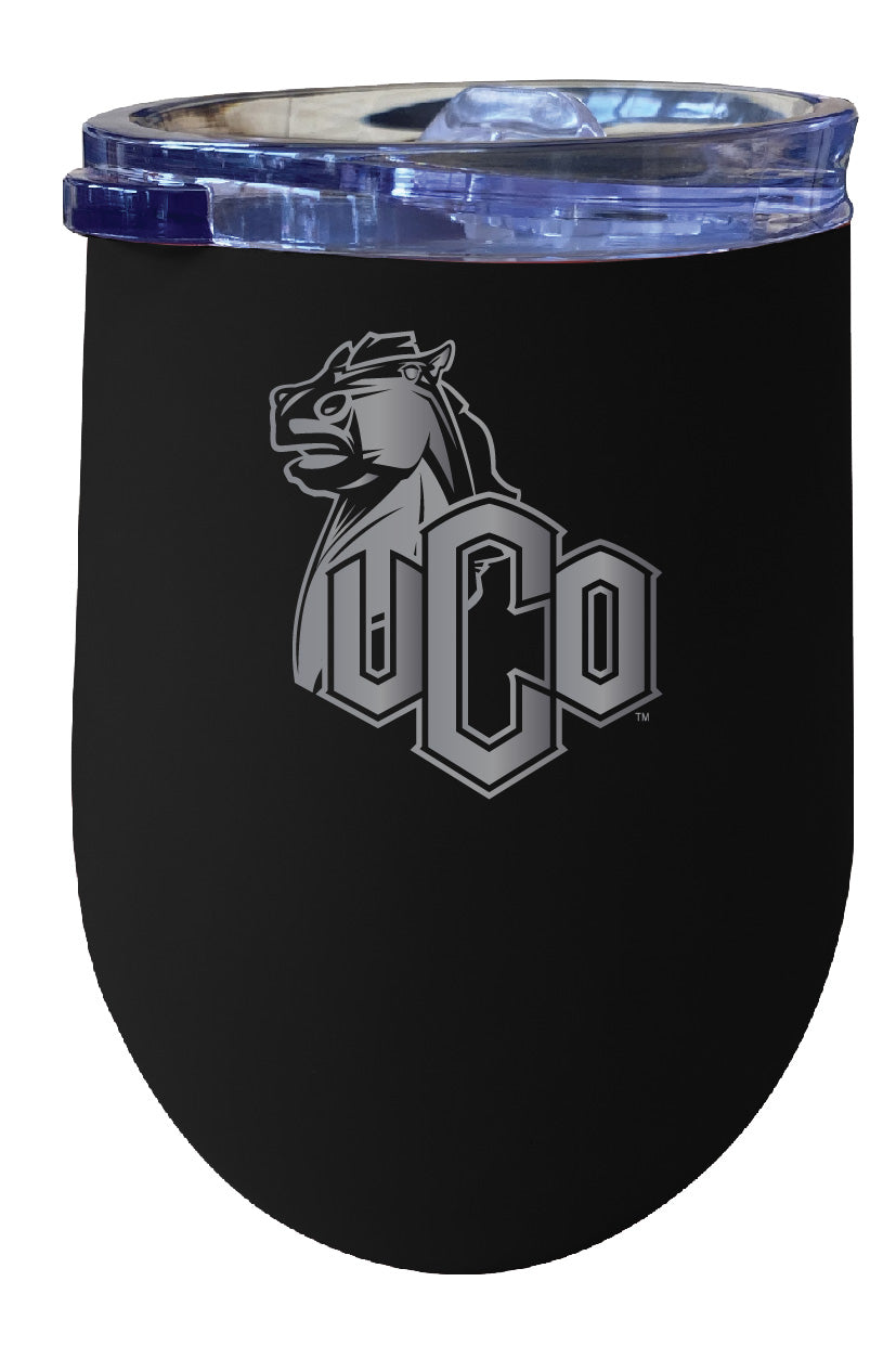 University of Central Oklahoma Bronchos NCAA Laser-Etched Wine Tumbler - 12oz  Stainless Steel Insulated Cup