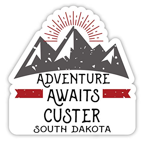 Custer South Dakota Souvenir 2-Inch Vinyl Decal Sticker Adventure Awaits Design