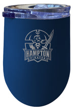 Load image into Gallery viewer, Hampton University 12 oz Etched Insulated Wine Stainless Steel Tumbler - Choose Your Color

