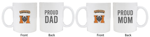 Mercer University Proud Mom And Dad White Ceramic Coffee Mug 2 pack (White)