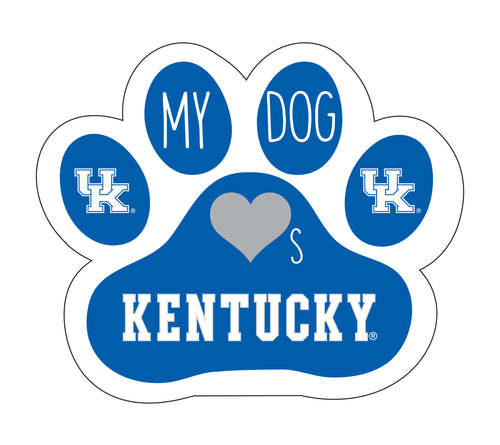 Kentucky Wildcats 4-Inch Dog Paw NCAA Vinyl Decal Sticker for Fans, Students, and Alumni