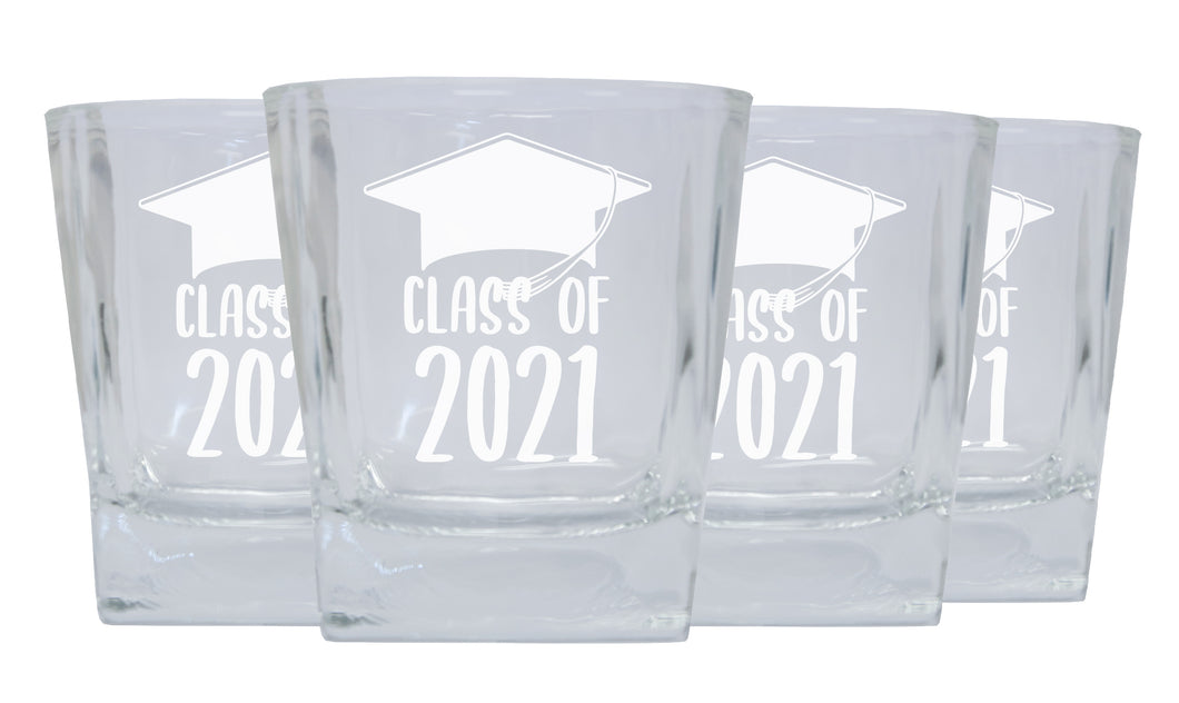 Class of 2021 Grad Whiskey Tumbler 4 Pack