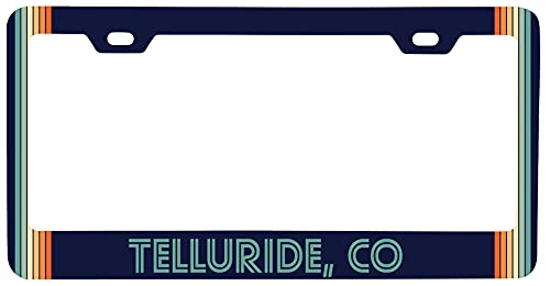Telluride Colorado Car Metal License Plate Frame Retro Design
