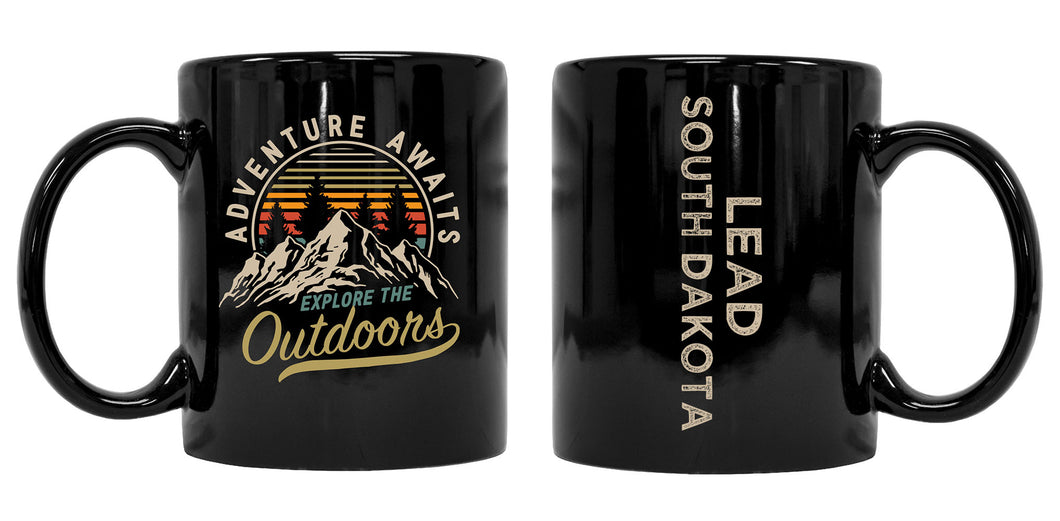 Lead South Dakota Souvenir Adventure Awaits 8 oz Coffee Mug 2-Pack