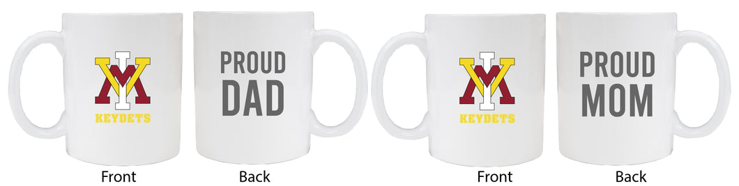 VMI Keydets Proud Mom And Dad White Ceramic Coffee Mug 2 pack (White)
