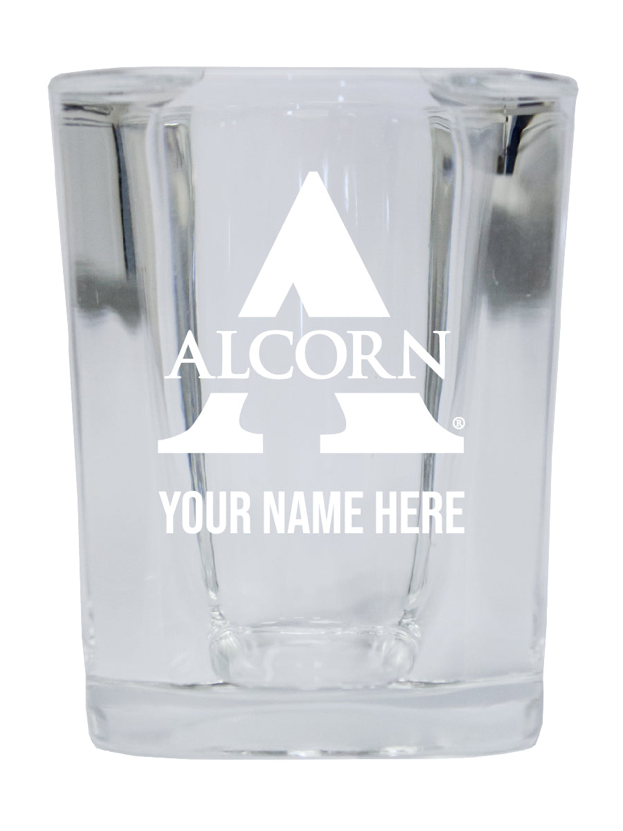 NCAA Alcorn State Braves Personalized 2oz Stemless Shot Glass - Custom Laser Etched 4-Pack