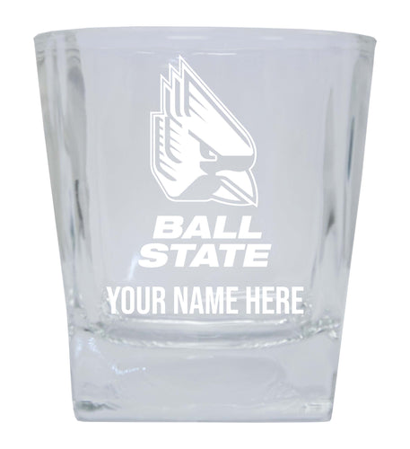 Ball State University  Personalized NCAA Spirit Elegance 10oz Etched Glass Tumbler