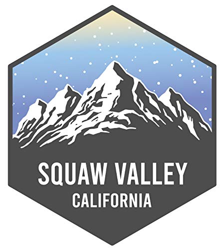 Squaw Valley California Ski Adventures Souvenir 4 Inch Vinyl Decal Sticker 4-Pack