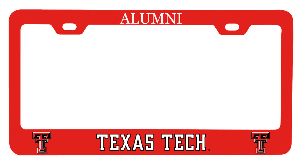 NCAA Texas Tech Red Raiders Alumni License Plate Frame - Colorful Heavy Gauge Metal, Officially Licensed