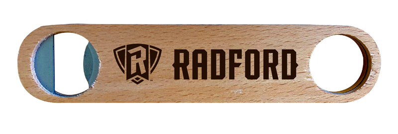 Radford University Highlanders NCAA Elegant Laser-Etched Wooden Bottle Opener - Collegiate Bar Accessory