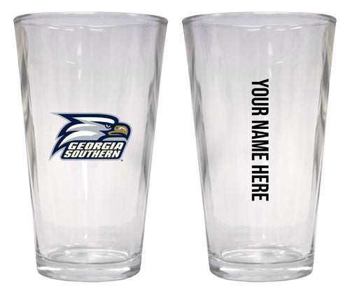 Customizable NCAA Georgia Southern Eagles 16 oz Pint Glass – Perfect Gift Personalized With your own  or any fan name
