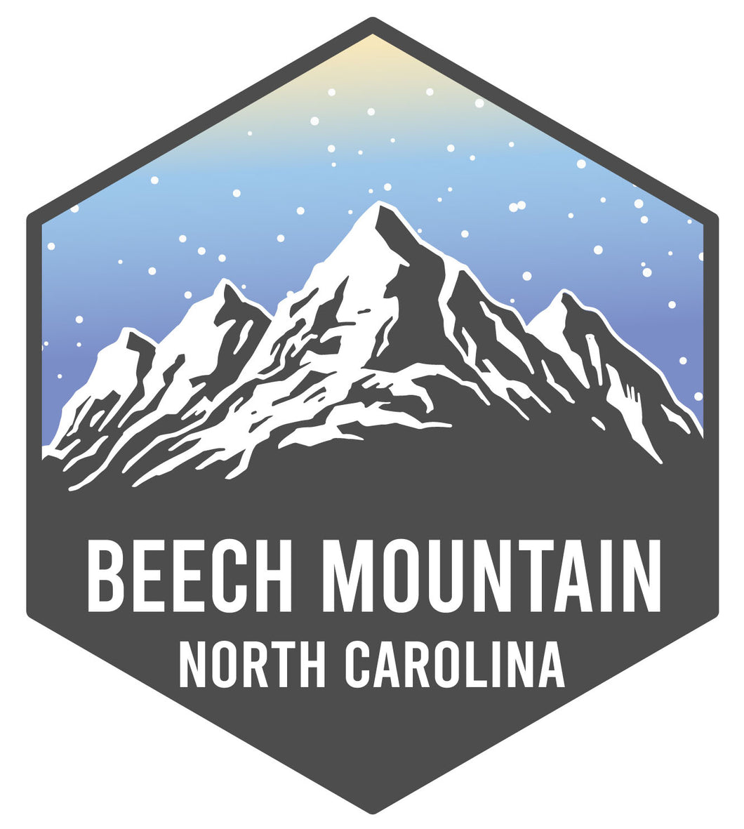 Beech Mountain North Carolina Ski Adventures Souvenir 4 Inch Vinyl Decal Sticker