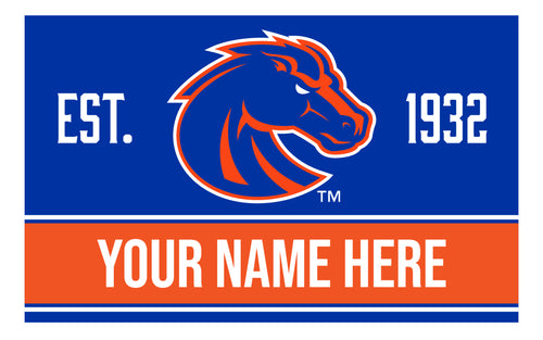 Personalized Customizable Boise State Broncos Wood Sign with Frame Custom Name