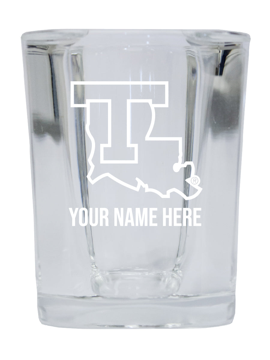 NCAA Louisiana Tech Bulldogs Personalized 2oz Stemless Shot Glass - Custom Laser Etched 4-Pack