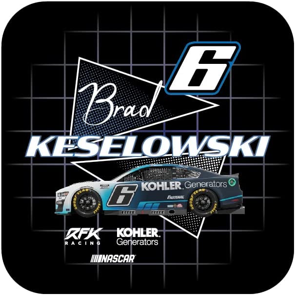 Nascar #6 Brad Keselowski 4-Inch Vinyl Decal Sticker Retro Design