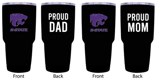 Kansas State Wildcats Proud Parent 24 oz Insulated Tumblers Set - Black, Mom & Dad Edition