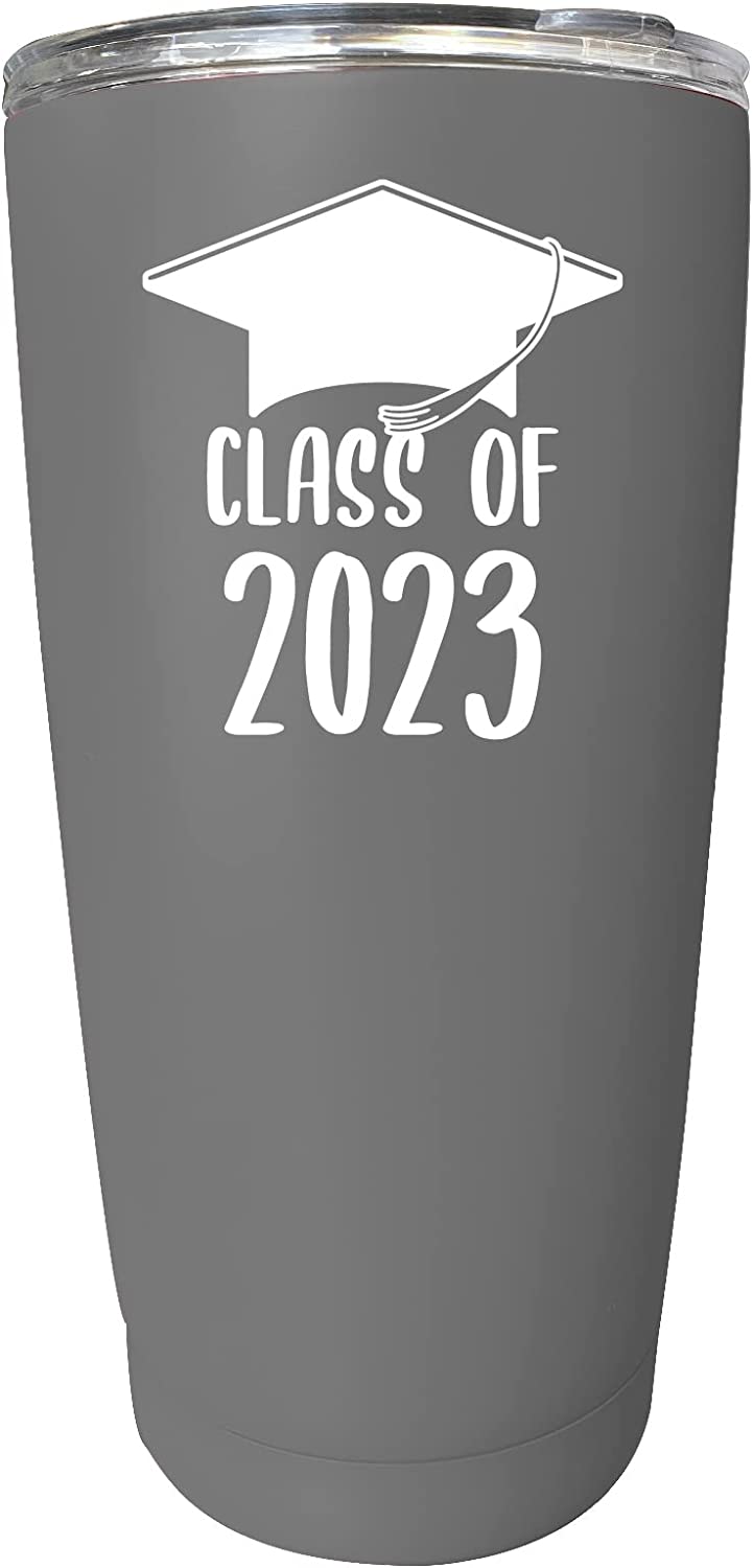 R and R Imports Class of 2023 Graduation Senior Grad 16 oz Stainless Steel Insulated Tumbler