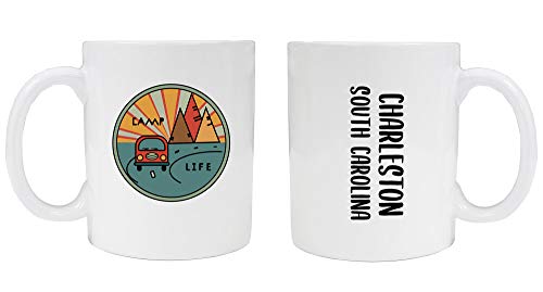 Charleston South Carolina Souvenir Camp Life 8 oz Coffee Mug 2-Pack