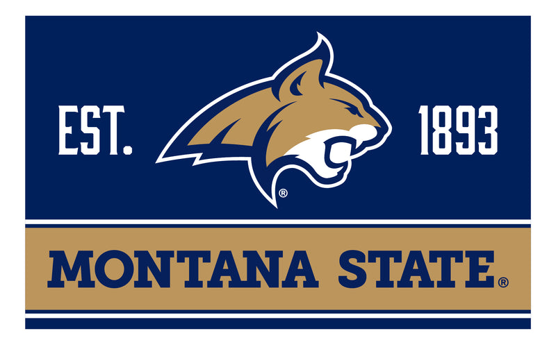 Montana State Bobcats Wood Sign with Frame