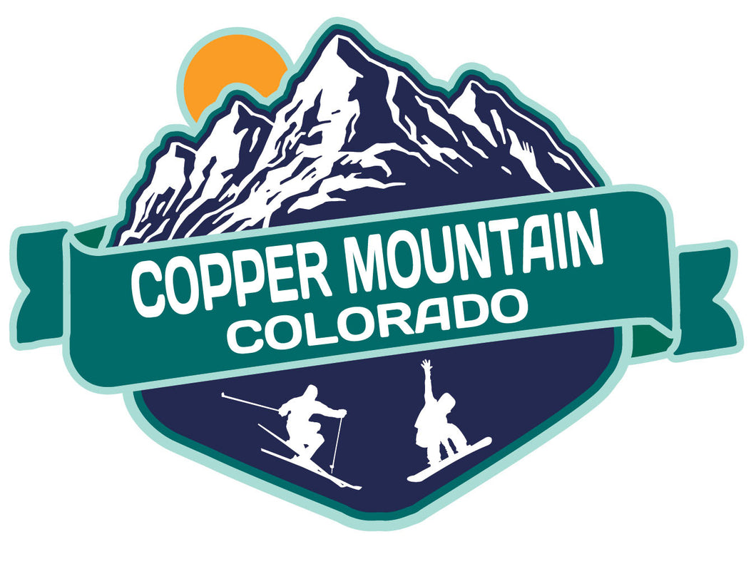 Copper Mountain Colorado Ski Adventures Souvenir 4 Inch Vinyl Decal Sticker Mountain Design