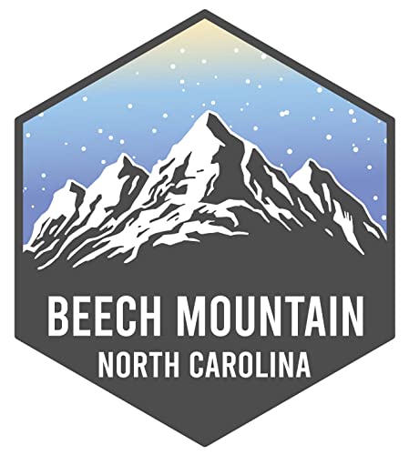 Beech Mountain North Carolina Ski Snowboard Adventures Souvenir 4 Inch Fridge Magnet Mountain Design