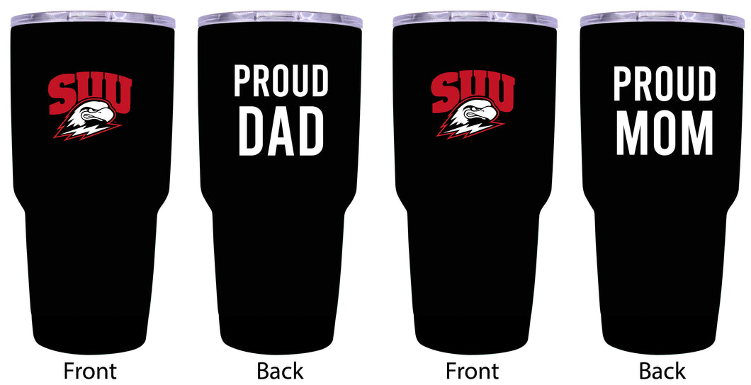 Southern Utah University Proud Mom and Dad 24 oz Insulated Stainless Steel Tumblers 2 Pack Black.
