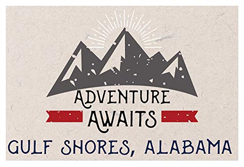 Gulf Shores Alabama Souvenir 2x3 Inch Fridge Magnet Adventure Awaits Design
