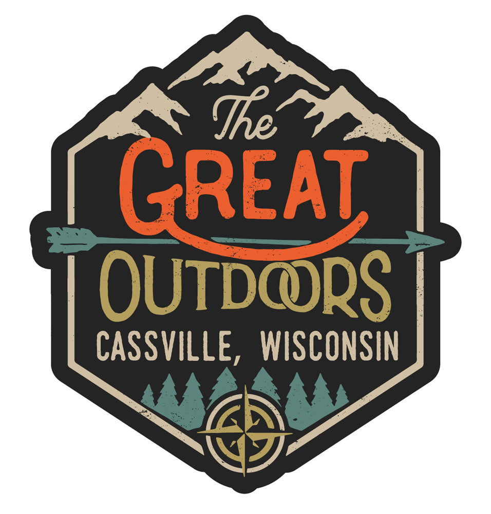 Cassville Wisconsin Souvenir Decorative Stickers (Choose theme and size)