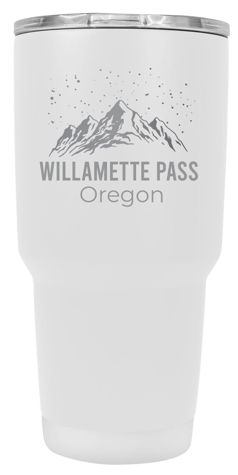 Willamette Pass Oregon Ski Snowboard Winter Souvenir Laser Engraved 24 oz Insulated Stainless Steel Tumbler