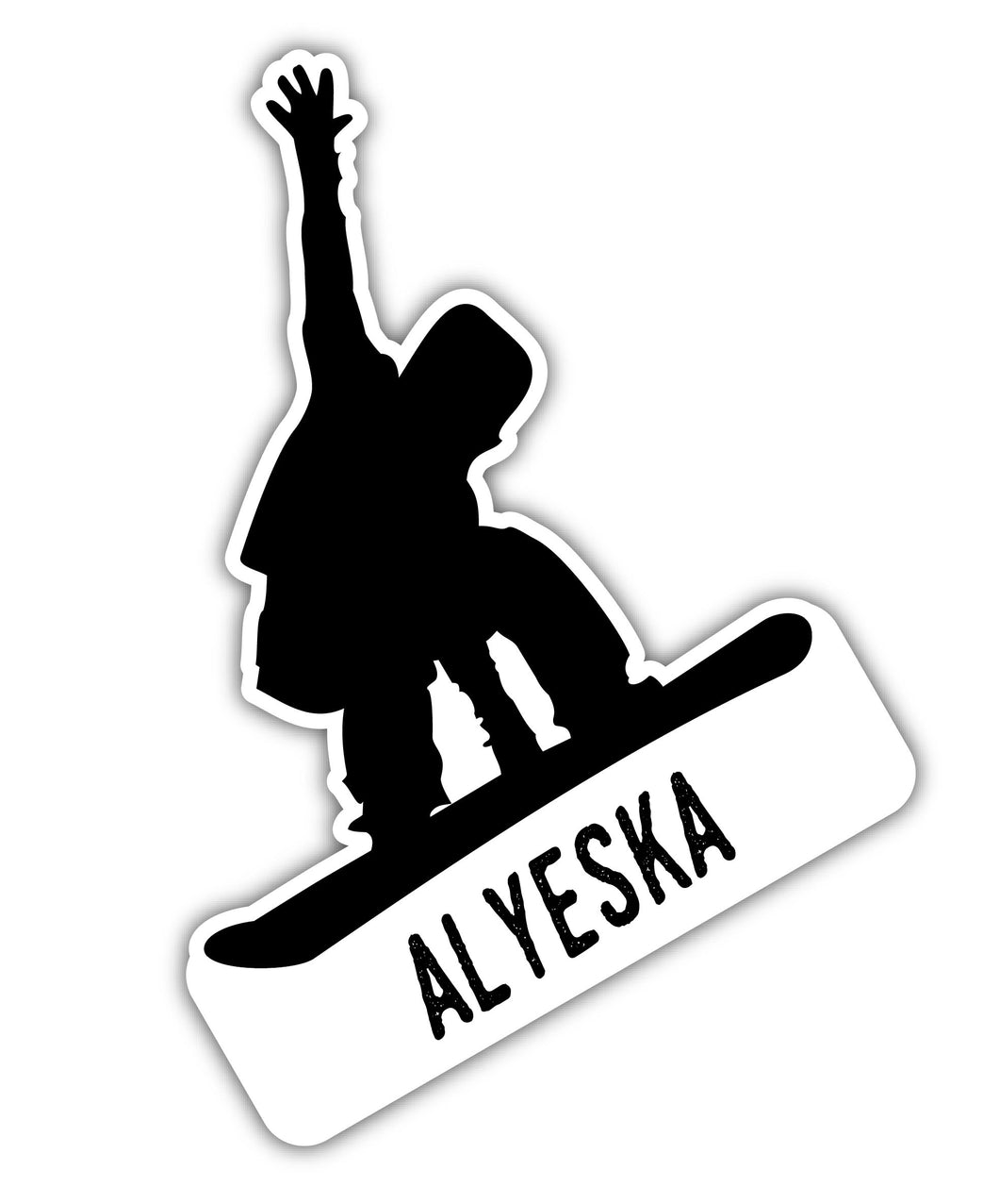 Alyeska Alaska Ski Adventures Souvenir 4 Inch Vinyl Decal Sticker Mountain Design