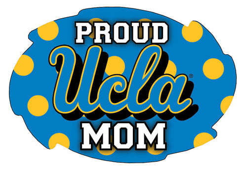 UCLA Bruins 5x6-Inch Swirl Shape Proud Mom NCAA - Durable School Spirit Vinyl Decal Perfect Gift for Mom
