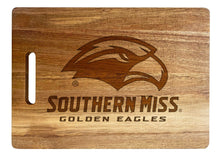 Load image into Gallery viewer, Southern Mississippi Golden Eagles Classic Acacia Wood Cutting Board - Small Corner Logo

