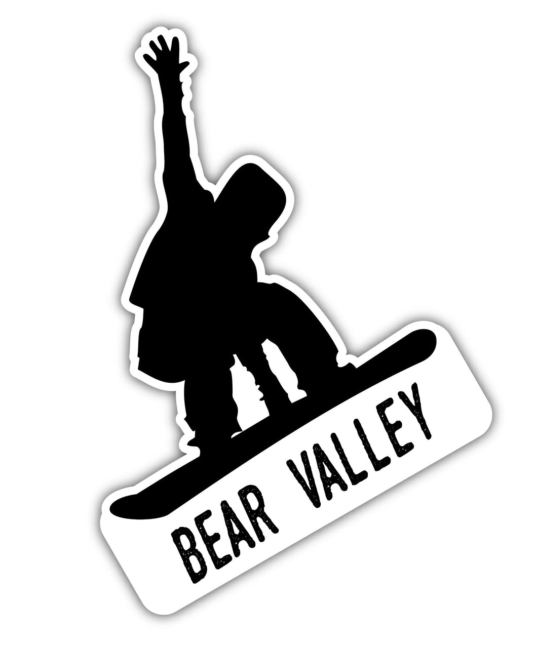 Bear Valley California Ski Adventures Souvenir 4 Inch Vinyl Decal Sticker Board Design