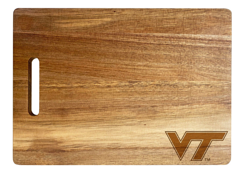 Virginia Tech Hokies Classic Acacia Wood Cutting Board - Small Corner Logo