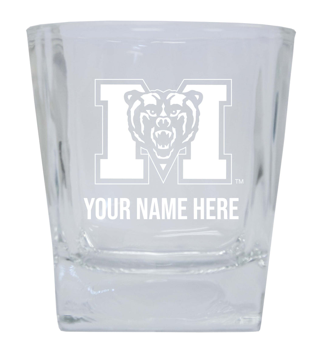Mercer University NCAA Spirit Elegance - 5 ozPersonalized With Custom Name Etched Shooter Glass Tumbler 2-Pack