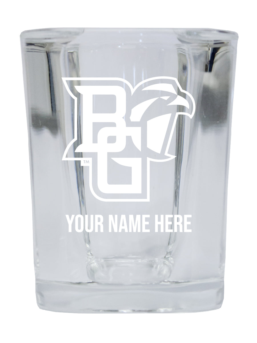 NCAA Bowling Green Falcons Personalized 2oz Stemless Shot Glass - Custom Laser Etched 4-Pack