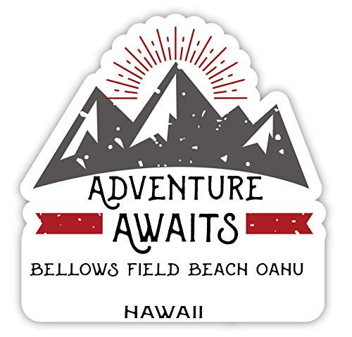 Bellows Field Beach Oahu Hawaii Souvenir 4-Inch Fridge Magnet Adventure Awaits Design
