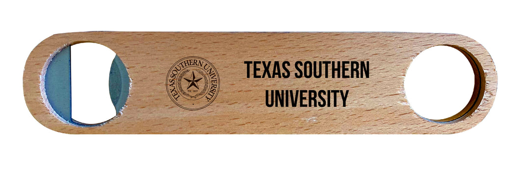 Troy University NCAA Elegant Laser-Etched Wooden Bottle Opener - Collegiate Bar Accessory