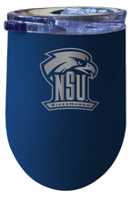 Load image into Gallery viewer, Northeastern State University Riverhawks 12 oz Etched Insulated Wine Stainless Steel Tumbler - Choose Your Color
